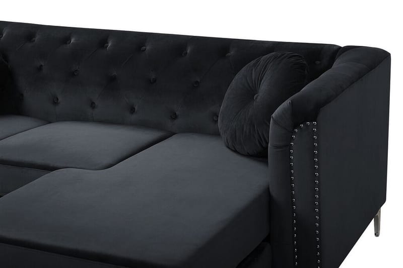 Porman Hjørnesofa Venstre - Sort - Møbler - Sofaer - Hjørnesofa