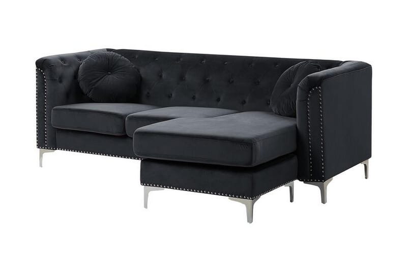 Porman Hjørnesofa Venstre - Sort - Møbler - Sofaer - Hjørnesofa