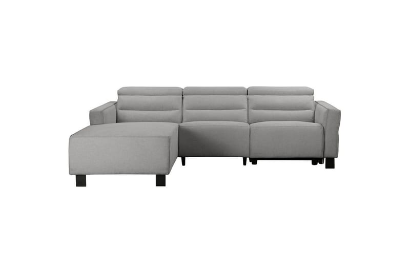 Reclinersofa med hjørne Loft24 Hjørnesofa Loft24 Carpari med elektrisk recliner Grå Venstrevendt Belfast-stof