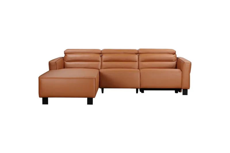 Reclinersofa med hjørne Loft24 Hjørnesofa Loft24 Carpari med manuel recliner Brun Venstrevendt Belfast-stof