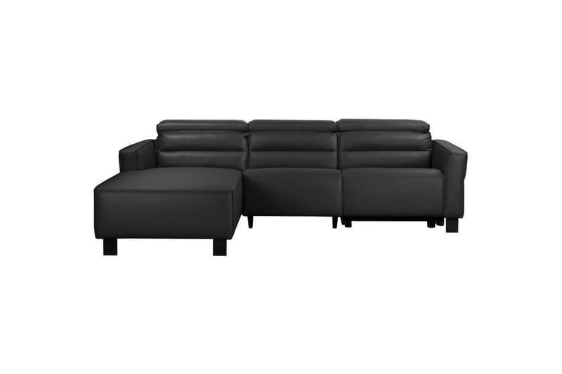 Reclinersofa med hjørne Loft24 Hjørnesofa Loft24 Carpari med manuel recliner Sort Venstrevendt Belfast-stof