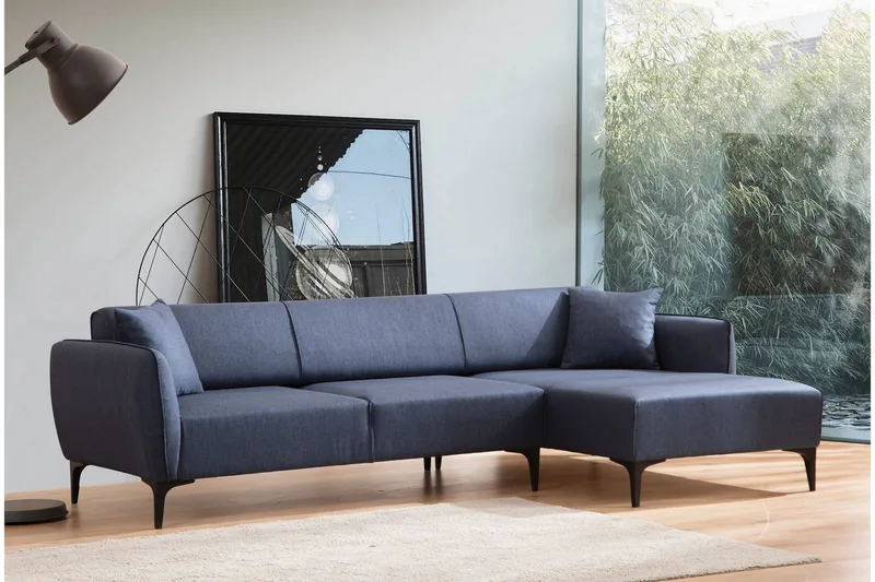 Rossland Chaiselongsofa 3-personers - Blå - Møbler - Sofaer - Sovesofaer - Hjørnesovesofa