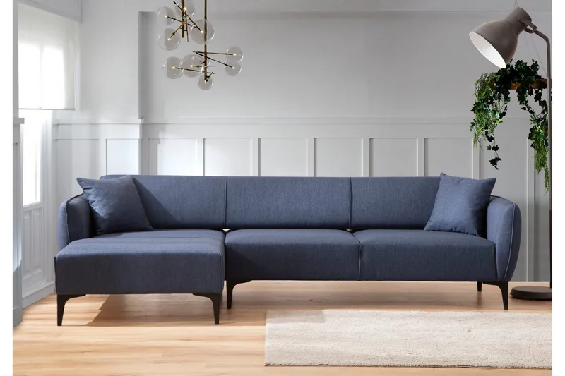 Rossland Chaiselongsofa 3-personers - Blå - Møbler - Sofaer - Sovesofaer - Hjørnesovesofa