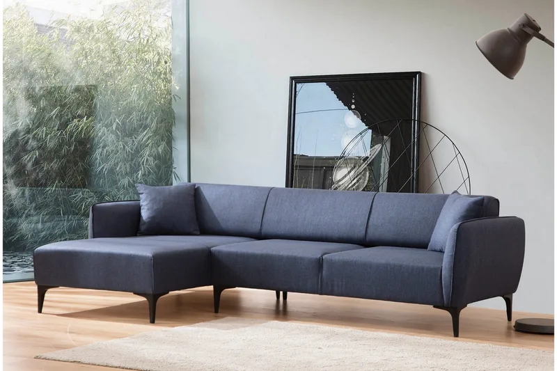 Rossland Chaiselongsofa 3-personers, Blå