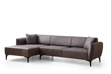 Rossland Chaiselongsofa 3-personers - Mørkegrå - Møbler - Sofaer - Sofa med chaiselong - 3 personers sofa med chaiselong