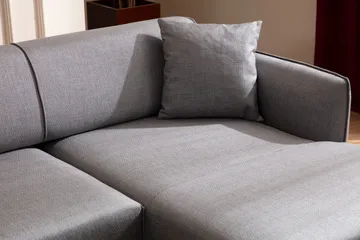 Rossland Chaiselongsofa 3-personers - Grå - Møbler - Sofaer - Sofa med chaiselong - 3 personers sofa med chaiselong
