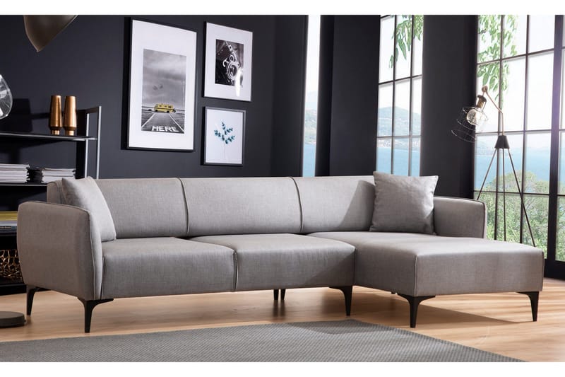 Rossland Chaiselongsofa 3-personers - Grå - Møbler - Sofaer - Sovesofaer - Hjørnesovesofa