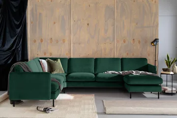 Theodin Hjørnesofa med Diva højre Velour - Møbler - Sofaer - Hjørnesofa - Hjørnesofa med chaiselong