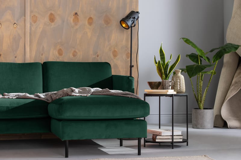 Theodin Hjørnesofa med Diva højre Velour - Møbler - Sofaer - Hjørnesofa - Hjørnesofa med chaiselong