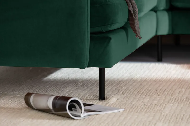 Theodin Hjørnesofa med Diva højre Velour - Møbler - Sofaer - Hjørnesofa - Hjørnesofa med chaiselong