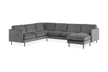 Theodin Hjørnesofa med Diva højre Velour - Møbler - Sofaer - Hjørnesofa - Hjørnesofa med chaiselong