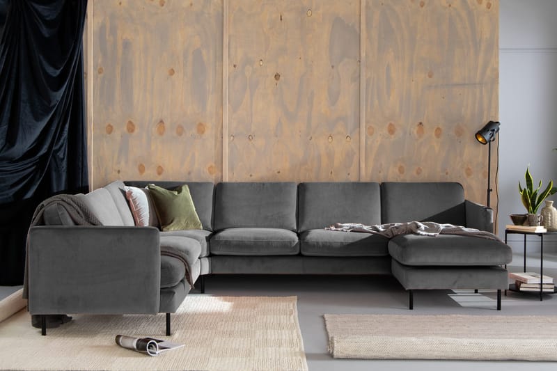 Theodin Hjørnesofa med Diva højre Velour - Møbler - Sofaer - Hjørnesofa - Hjørnesofa med chaiselong