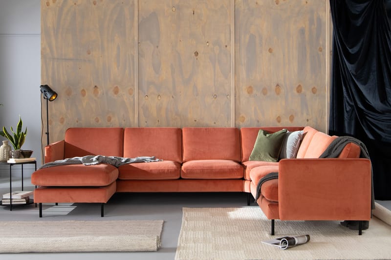 Theodin Hjørnesofa med Diva venstre Velour - Møbler - Sofaer - Hjørnesofa - Hjørnesofa med chaiselong