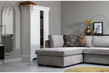 Tiahna Hjørnesofa Venstre - Grå - Møbler - Sofaer - Sofa med chaiselong - 3 personers sofa med chaiselong