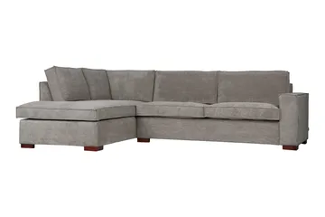 Tiahna Hjørnesofa Venstre - Grå - Møbler - Sofaer - Sofa med chaiselong - 3 personers sofa med chaiselong