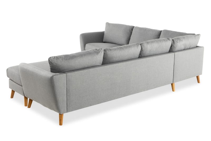 Trend 5-personers Højrevendt U-formet Hjørnesofa med Divan i Stof - Grå - Møbler - Sofaer - Hjørnesofa