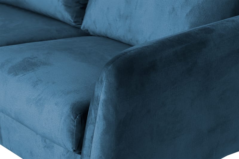 Trend 5-personers Venstrevendt U-formet Hjørnesofa med Divan i Fløjl - Blå - Møbler - Sofaer - Hjørnesofa