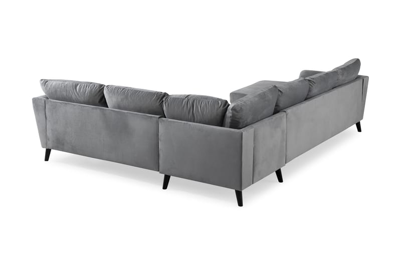 Trend 5-personers Venstrevendt U-formet Hjørnesofa med Divan i Fløjl - Lysegrå - Møbler - Sofaer - Hjørnesofa