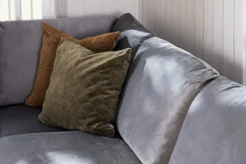 Trend 5-personers Højrevendt L-formet Hjørnesofa med Chaiselong i Fløjl - Lysegrå - Møbler - Sofaer - Hjørnesofa - Hjørnesofa med chaiselong