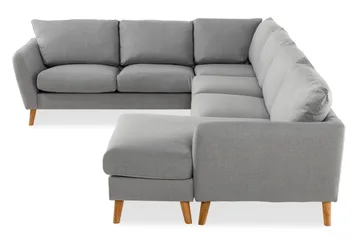 Trend 5-personers Højrevendt U-formet Hjørnesofa med Divan i Stof - Lysegrå - Møbler - Sofaer - Hjørnesofa - Hjørnesofa med chaiselong