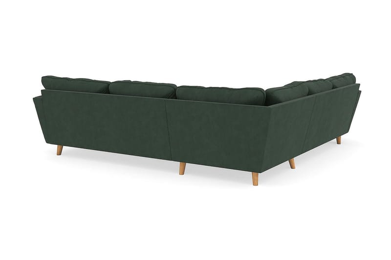 Trend Lyx 6-personers Vendbar L-formet Hjørnesofa i Manchester - Mørkegrøn - Møbler - Sofaer - Hjørnesofa