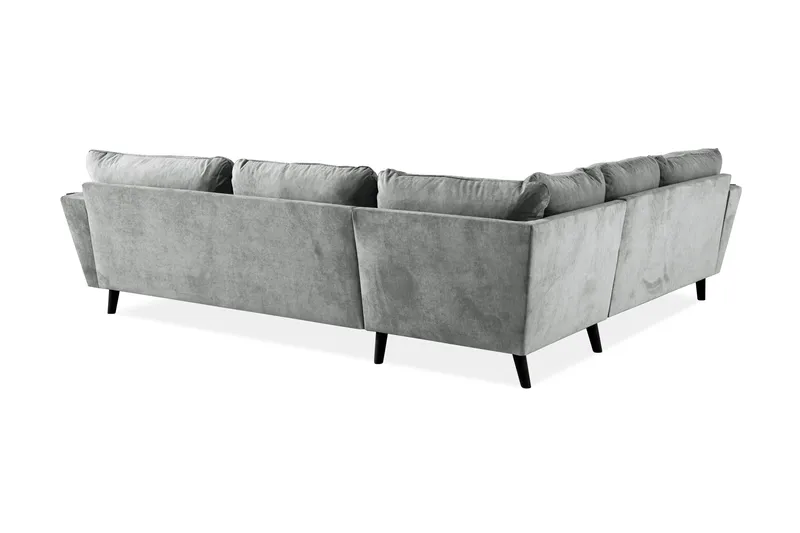 Trend Lyx 6-personers Vendbar L-formet Hjørnesofa i Stof - Grå - Møbler - Sofaer - Hjørnesofa
