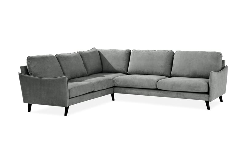 Trend Lyx 6-personers Vendbar L-formet Hjørnesofa i Stof - Grå - Møbler - Sofaer - Hjørnesofa