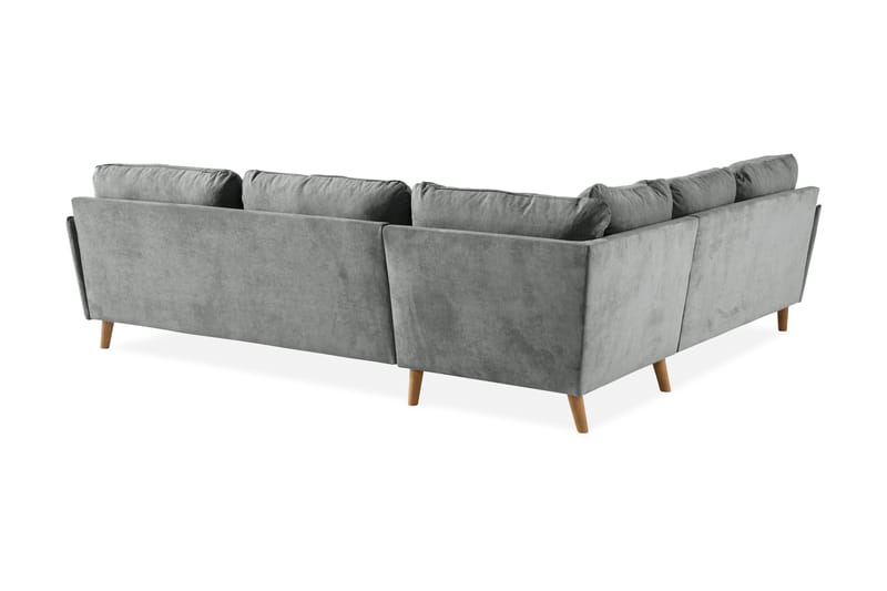 Trend Lyx 6-personers Vendbar L-formet Hjørnesofa i Stof - Grå - Møbler - Sofaer - Hjørnesofa