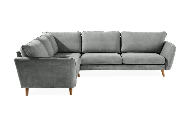 Trend Lyx 6-personers Vendbar L-formet Hjørnesofa i Stof - Grå - Møbler - Sofaer - Hjørnesofa