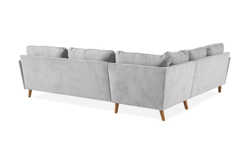 Trend Lyx 6-personers Vendbar L-formet Hjørnesofa i Stof - Lysegrå - Møbler - Sofaer - Hjørnesofa