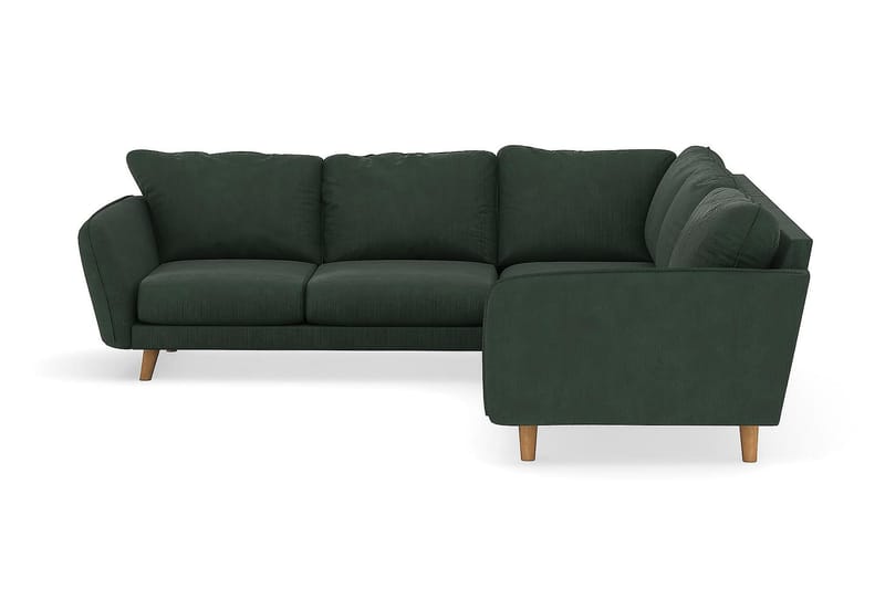 Trend Lyx 6-personers Vendbar L-formet Hjørnesofa i Manchester - Mørkegrøn - Møbler - Sofaer - Hjørnesofa