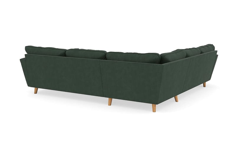 Trend Lyx 6-personers Vendbar L-formet Hjørnesofa i Manchester - Mørkegrøn - Møbler - Sofaer - Hjørnesofa