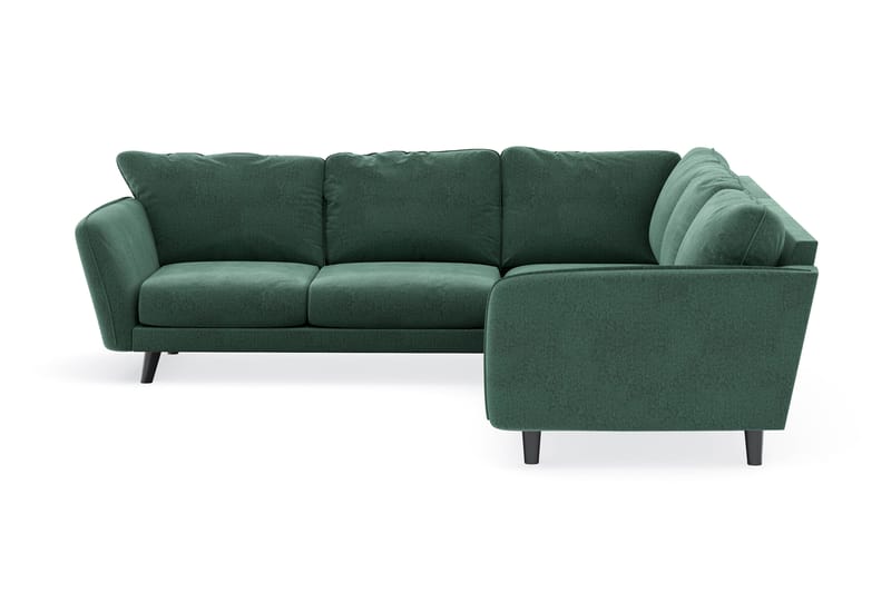 Trend Lyx 6-personers Vendbar L-formet Hjørnesofa i Fløjl - Mørkegrøn - Møbler - Sofaer - Hjørnesofa