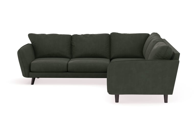 Trend Lyx 6-personers Vendbar L-formet Hjørnesofa i Manchester - Mørkegrøn - Møbler - Sofaer - Hjørnesofa
