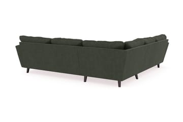 Trend Lyx 6-personers Vendbar L-formet Hjørnesofa i Manchester - Mørkegrøn - Møbler - Sofaer - Hjørnesofa