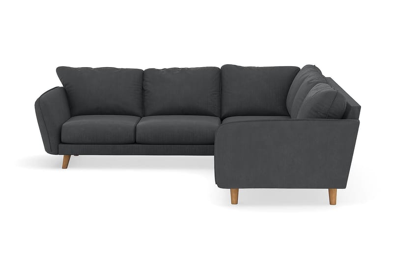 Trend Lyx 6-personers Vendbar L-formet Hjørnesofa i Manchester - Mørkegrå - Møbler - Sofaer - Hjørnesofa