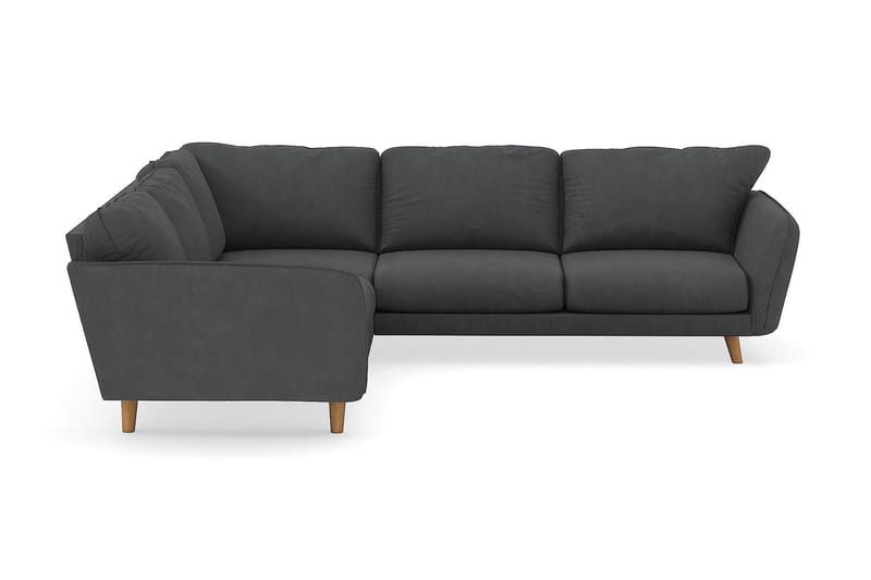 Trend Lyx 6-personers Vendbar L-formet Hjørnesofa i Manchester - Mørkegrå - Møbler - Sofaer - Hjørnesofa