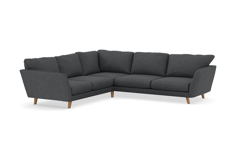 Trend Lyx 6-personers Vendbar L-formet Hjørnesofa i Manchester - Mørkegrå - Møbler - Sofaer - Hjørnesofa