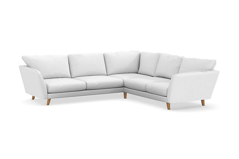 Trend Lyx 6-personers Vendbar L-formet Hjørnesofa i Stof - Hvid - Møbler - Sofaer - Hjørnesofa