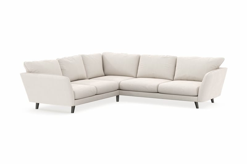 Trend Lyx 6-personers Vendbar L-formet Hjørnesofa i Fløjl - Cremehvid - Møbler - Sofaer - Hjørnesofa
