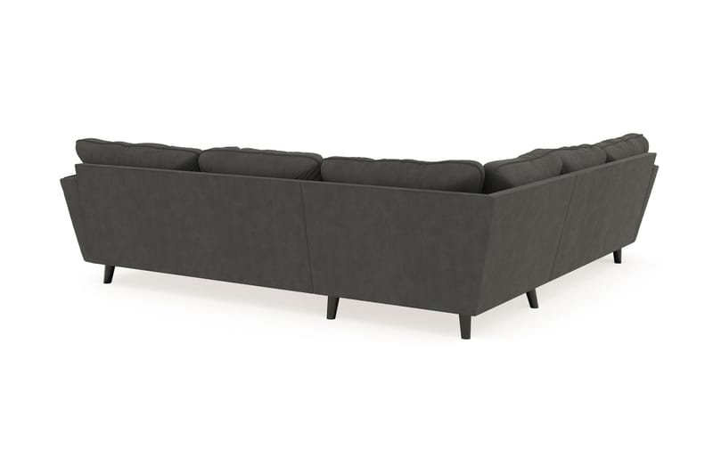 Trend Lyx 6-personers Vendbar L-formet Hjørnesofa i Manchester - Mørkegrå - Møbler - Sofaer - Hjørnesofa