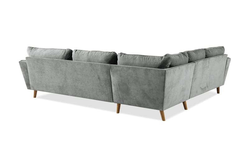 Trend Lyx 6-personers Vendbar L-formet Hjørnesofa i Stof - Grå - Møbler - Sofaer - Hjørnesofa
