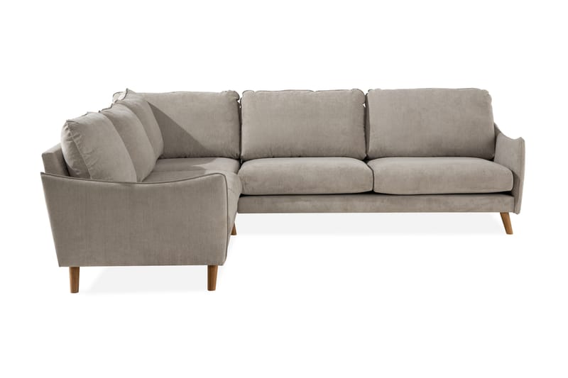 Trend Lyx 6-personers Vendbar L-formet Hjørnesofa i Stof - Beige - Møbler - Sofaer - Hjørnesofa