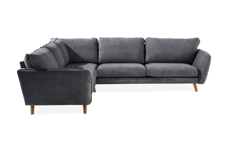 Trend Lyx 6-personers Vendbar L-formet Hjørnesofa i Stof - Mørkegrå - Møbler - Sofaer - Hjørnesofa