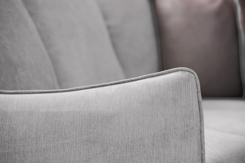 Trend Lyx 6-personers Vendbar L-formet Hjørnesofa i Stof - Lysegrå - Møbler - Sofaer - Hjørnesofa