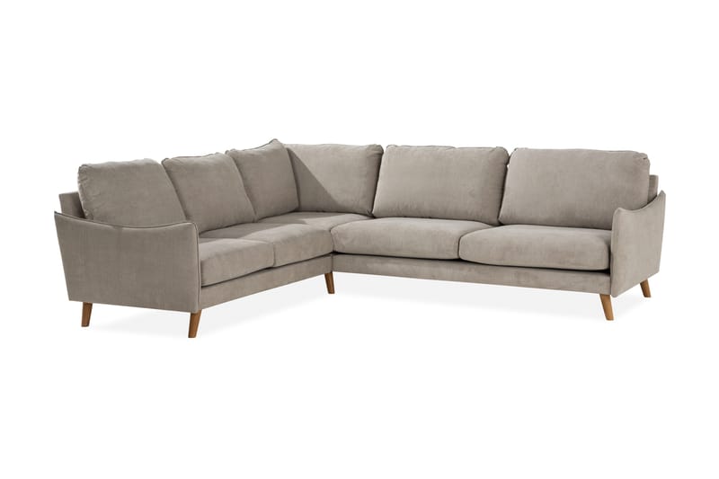 Trend Lyx 6-personers Vendbar L-formet Hjørnesofa i Stof, Beige
