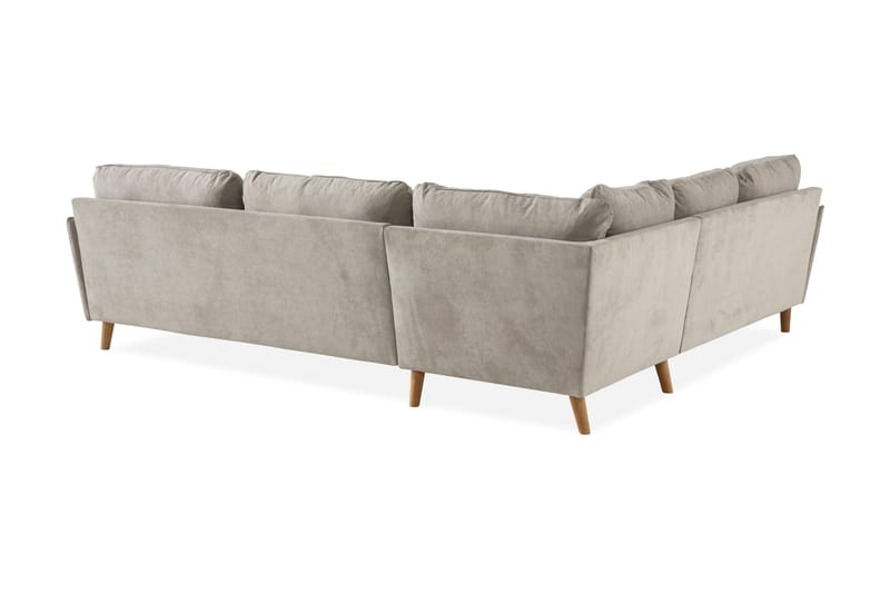 Trend Lyx 6-personers Vendbar L-formet Hjørnesofa i Stof - Beige - Møbler - Sofaer - Hjørnesofa
