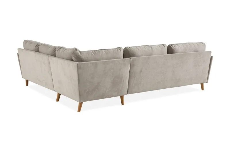 Trend Lyx 6-personers Vendbar L-formet Hjørnesofa i Stof - Beige - Møbler - Sofaer - Hjørnesofa