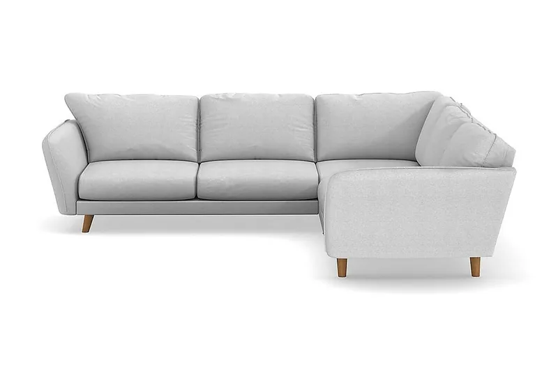 Trend Lyx 6-personers Vendbar L-formet Hjørnesofa i Stof - Lysegrå - Møbler - Sofaer - Hjørnesofa
