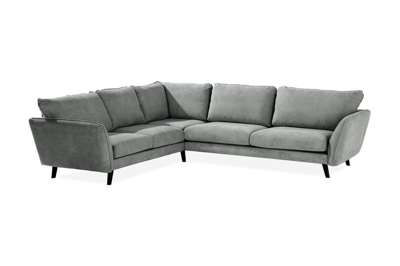 Trend Lyx 6-personers Vendbar L-formet Hjørnesofa i Stof - Grå - Møbler - Sofaer - Hjørnesofa